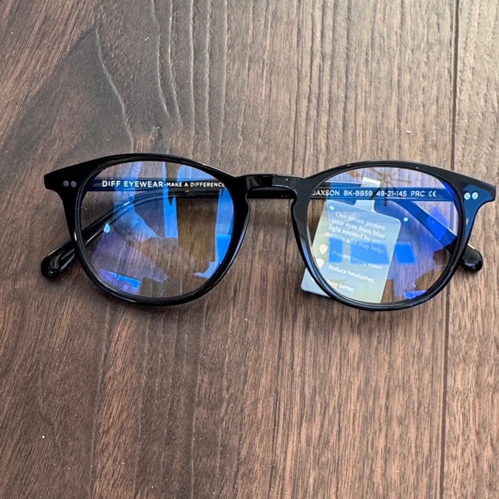 DIFF Eyewear Jaxson Black bluelight glasses. Optical. New with tag. Unisex.